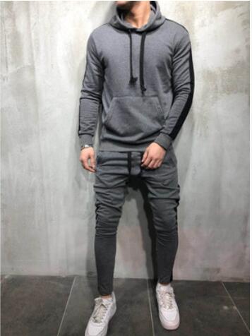 2019 Men's Winter Running Hoodies + Track Pants Sets - CTHOPER