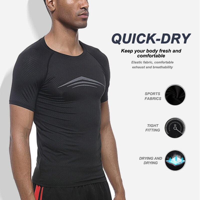 Men's Short Sleeve Fitness T Shirts - CTHOPER