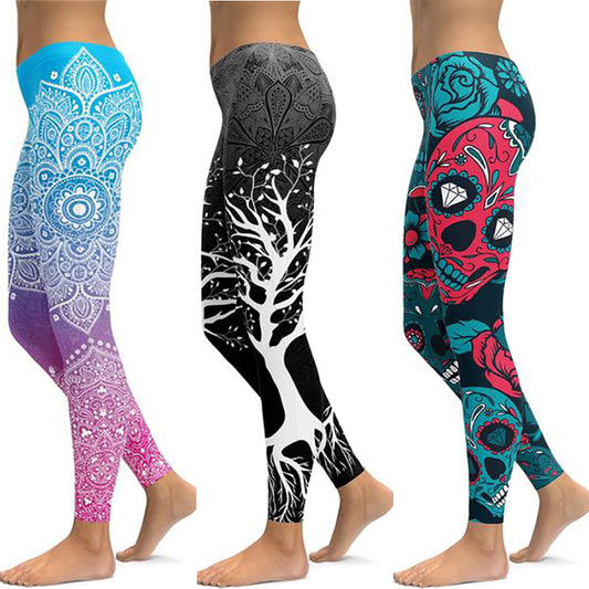 Women Unique Fitness Workout Running Yoga Leggings - CTHOPER