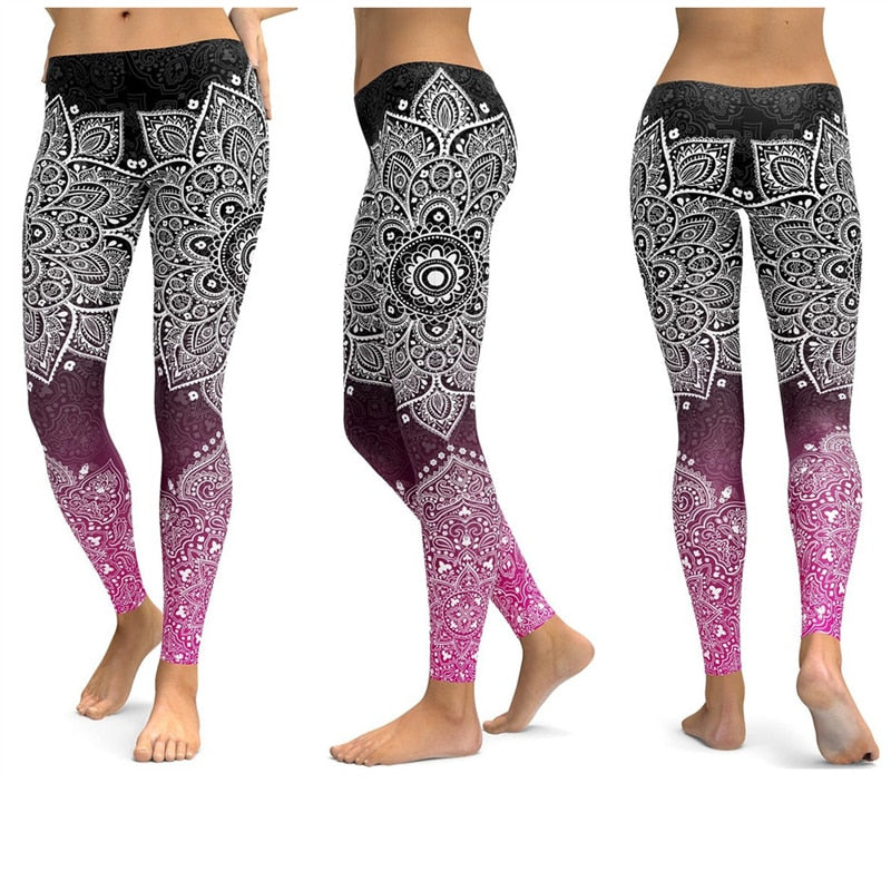 Women Unique Fitness Workout Running Yoga Leggings - CTHOPER