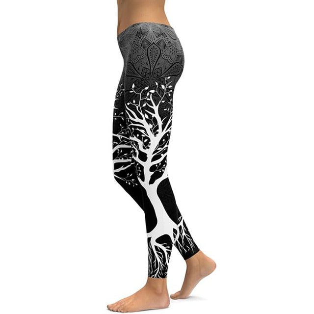 Women Unique Fitness Workout Running Yoga Leggings - CTHOPER