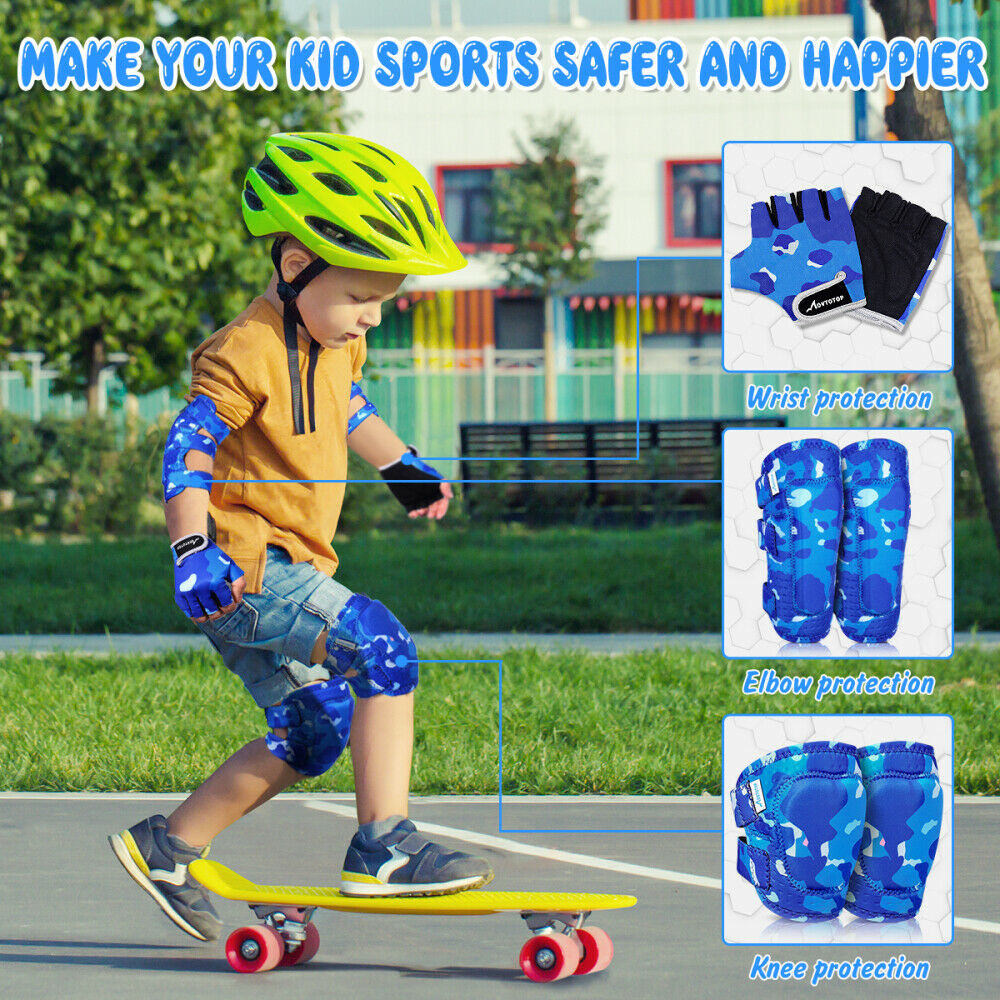 6pcs/set Protective Gear Kids Sports Bike Bicycle Elbow and Knee Pad Set