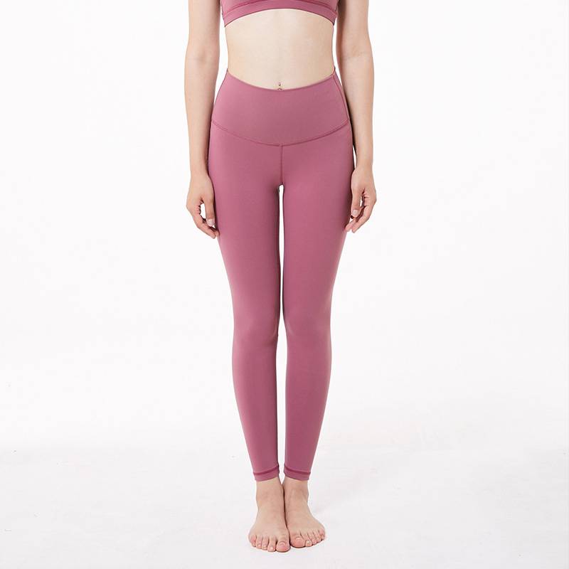 Women's 7/8 High-Waisted Solid Yoga Leggings - CTHOPER