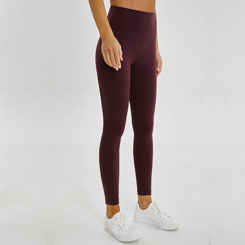 Women's 7/8 High-Waisted Solid Yoga Leggings - CTHOPER