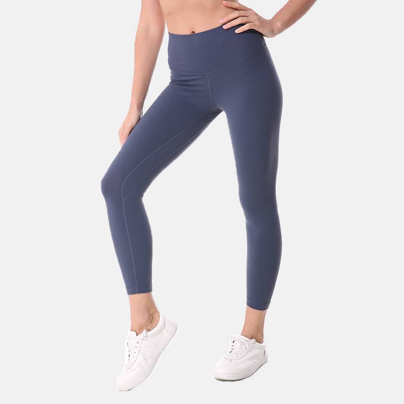 Women's 7/8 High-Waisted Solid Yoga Leggings - CTHOPER