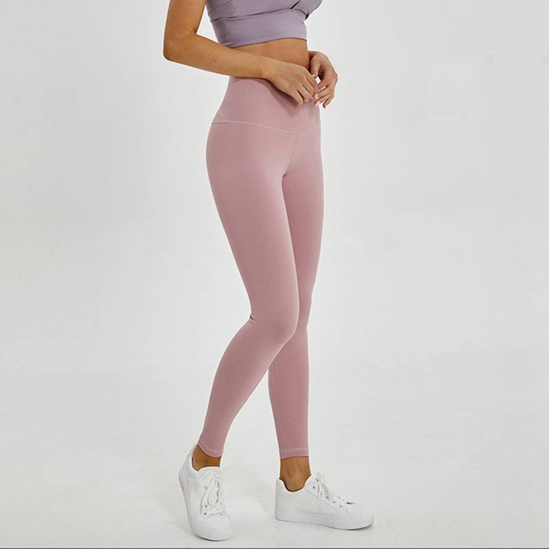 Women's 7/8 High-Waisted Solid Yoga Leggings - CTHOPER