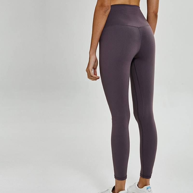 Women's 7/8 High-Waisted Solid Yoga Leggings - CTHOPER