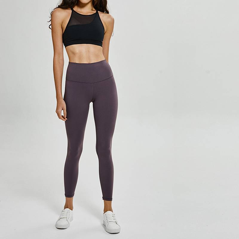 Women's 7/8 High-Waisted Solid Yoga Leggings - CTHOPER