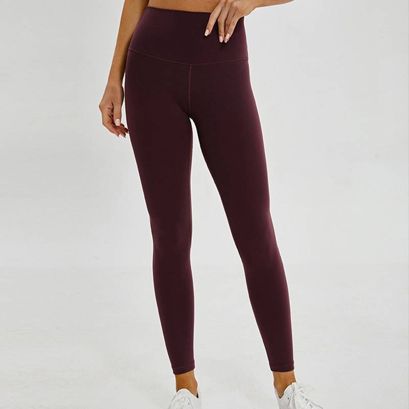 Women's 7/8 High-Waisted Solid Yoga Leggings - CTHOPER