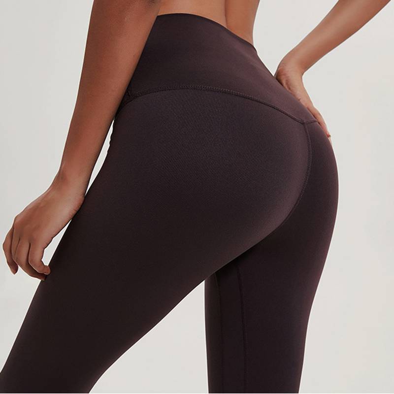 Women's 7/8 High-Waisted Solid Yoga Leggings - CTHOPER