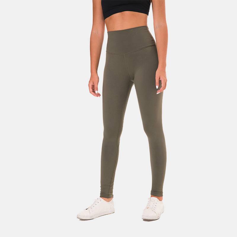 Women's 7/8 High-Waisted Solid Yoga Leggings - CTHOPER