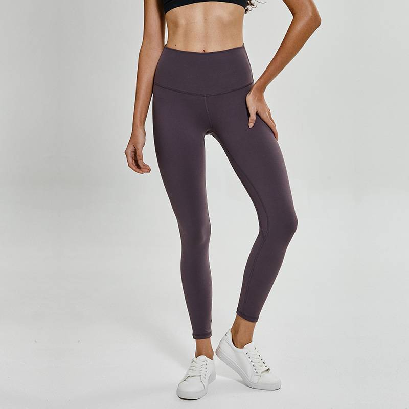 Women's 7/8 High-Waisted Solid Yoga Leggings - CTHOPER