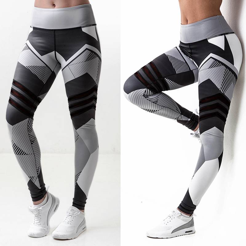 Women's High Waist Color Block Push Up Workout Leggings - CTHOPER