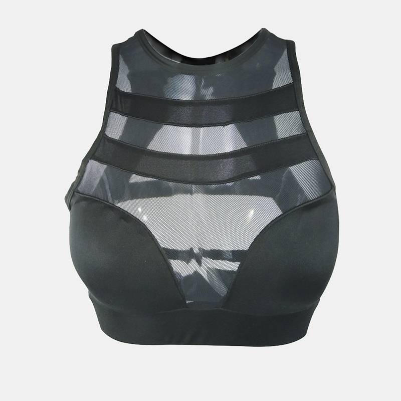 Women's Lace-Up Mesh Low Impact Sports Bra - CTHOPER