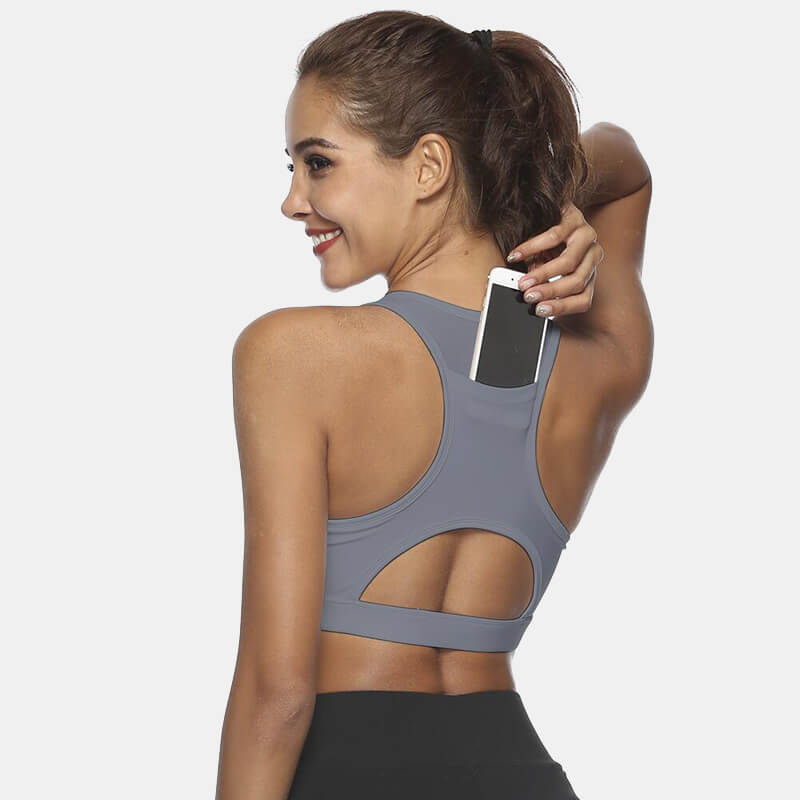 Women's Back Pocket Sports Bra - CTHOPER