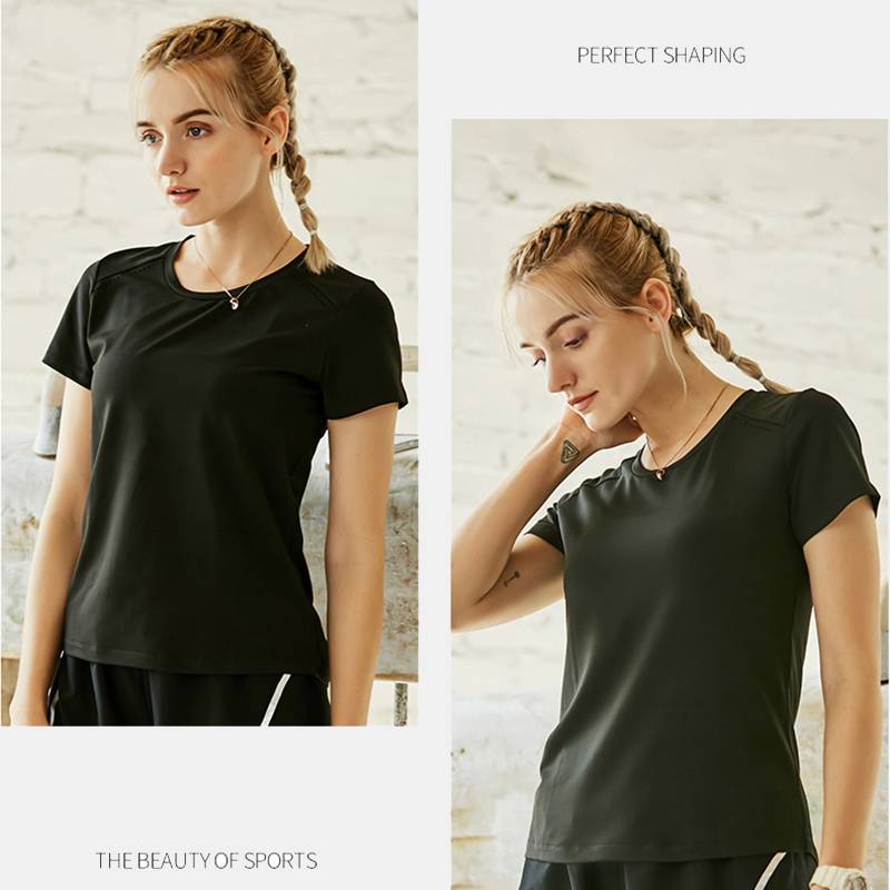 Women's Short Sleeve Running Loose T Shirts - CTHOPER