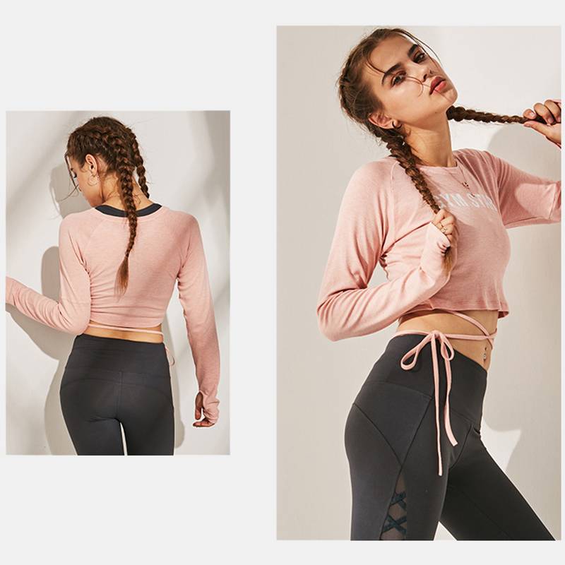 Women's "GYM STAR" Long Sleeve Crop Tops - CTHOPER