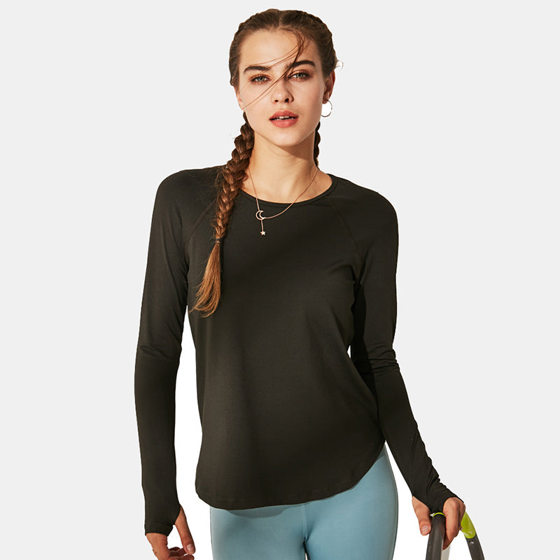 Women's Long Sleeve Workout T Shirts - CTHOPER